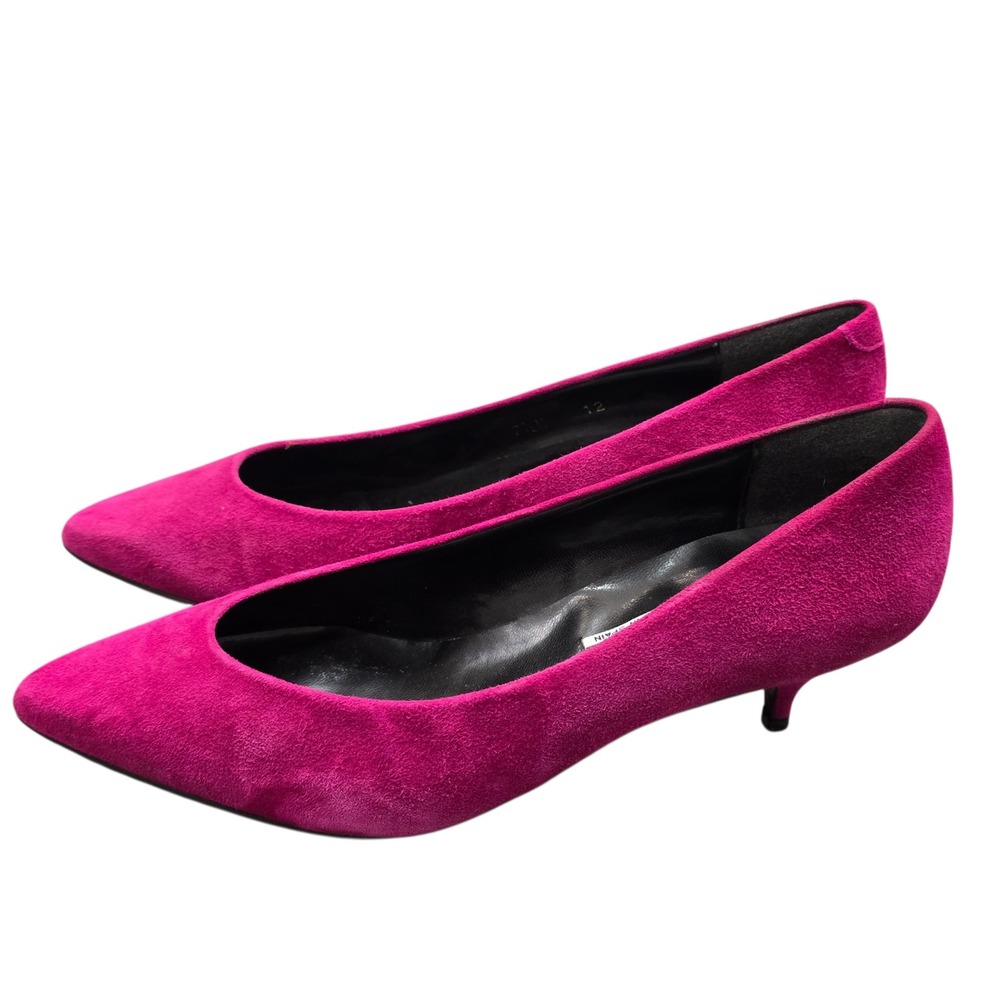 JAZZ Pink Suede Kitten Heels 7.5 Pointed Toe Pumps y2k Barbiecore Spain coquette